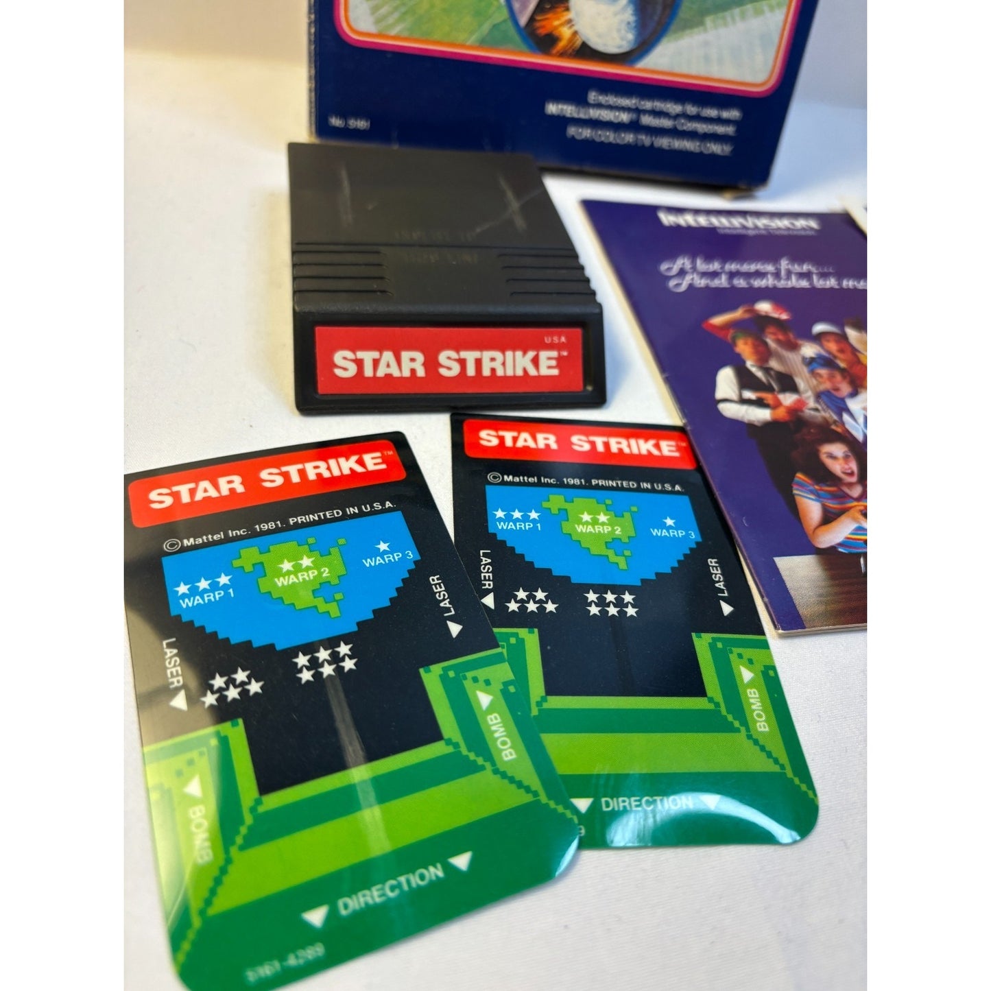Star Strike Intellivision Video Game Mattel 1981 Complete CIB Box Tested Works