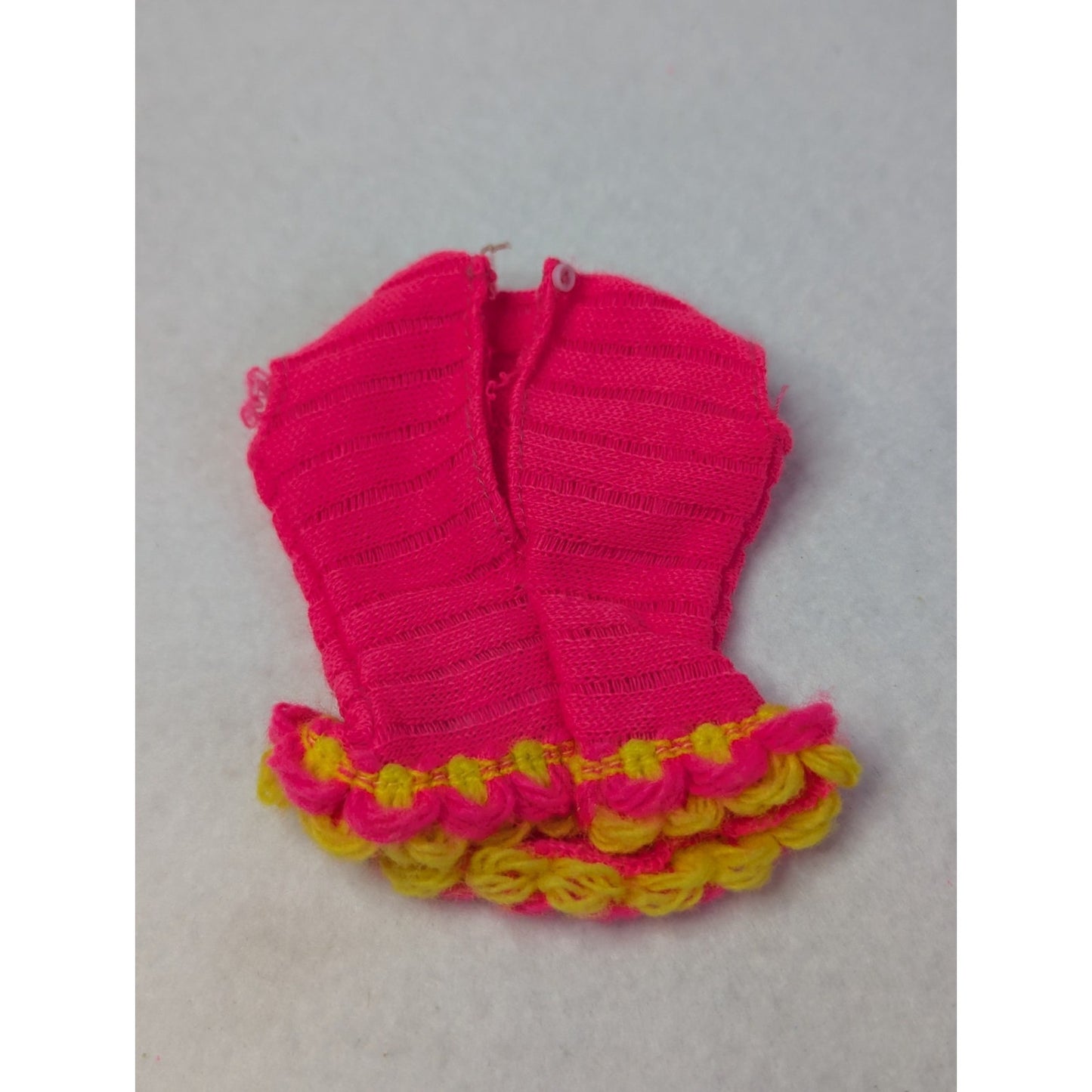 Vintage 1968 Talking Barbie #1115 Mod Pink Knit Swimsuit Top Cover Up