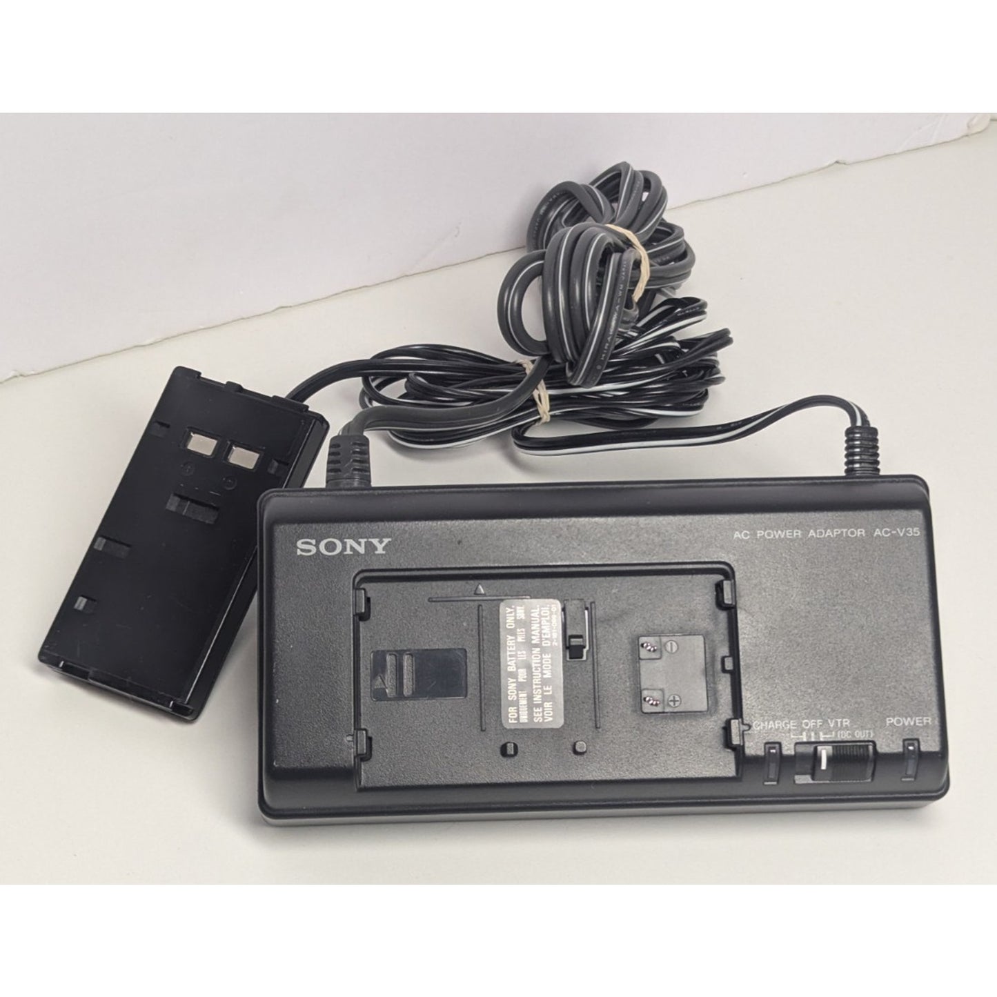 OEM Sony Camcorder Accessory Lot AC-V35A AC Power Charger Strap Lens Cap Remote