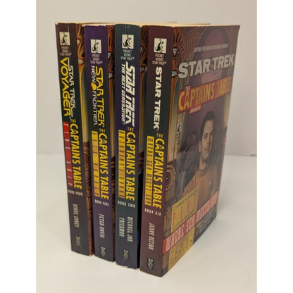 4 Vintage Star Trek The Captain's Table Paperback Books