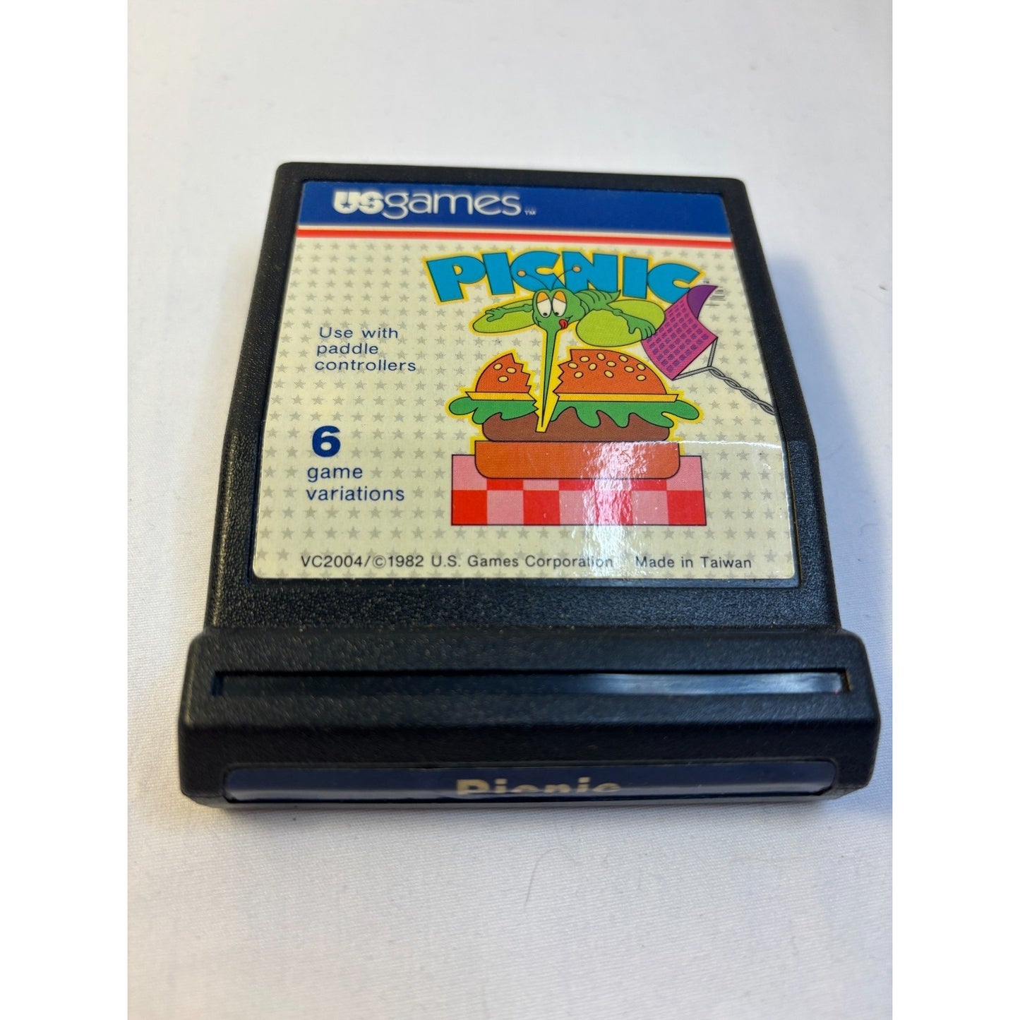 Picnic Atari 2600 7800 Game Cartridge Tested Works US Games 1982