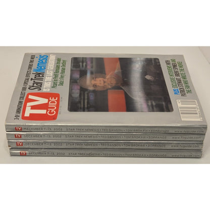 4 TV Guide Lot (Dec 7-13, 2002) Star Trek Nemesis 3-D Lenticular covers No Label