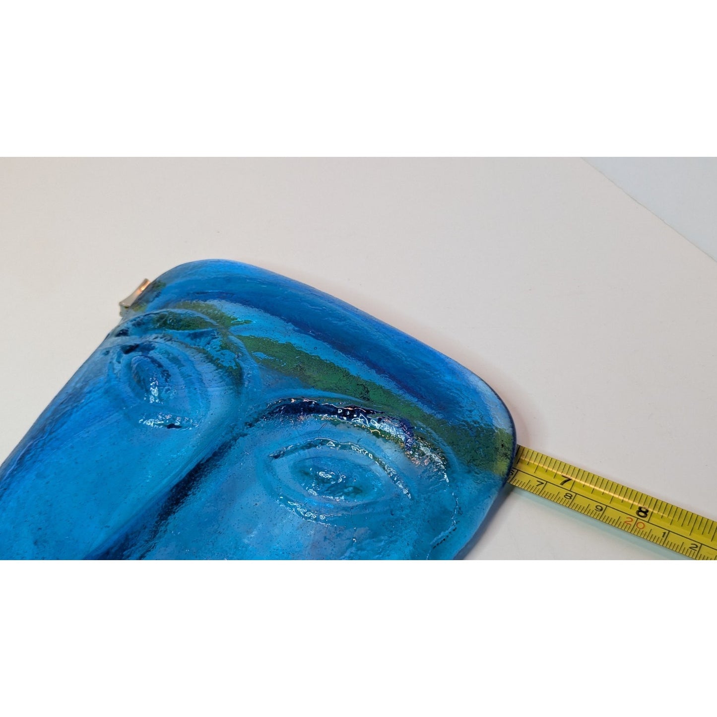 Vintage SKYDREAMER Blue Art Glass Face Mask Jaramillo Brothers Hand Made
