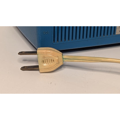 Rare Vintage CRAIG 1602 AM Clock Radio Teal Blue MCM Sanyo Japan Atomic