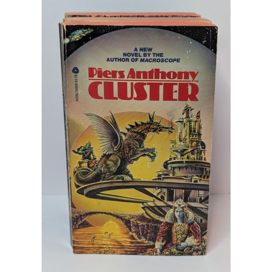 Vintage 60s-70s Piers Anthony Paperback Lot of 5 Cluster Trilogy Macroscope Sos The Rope