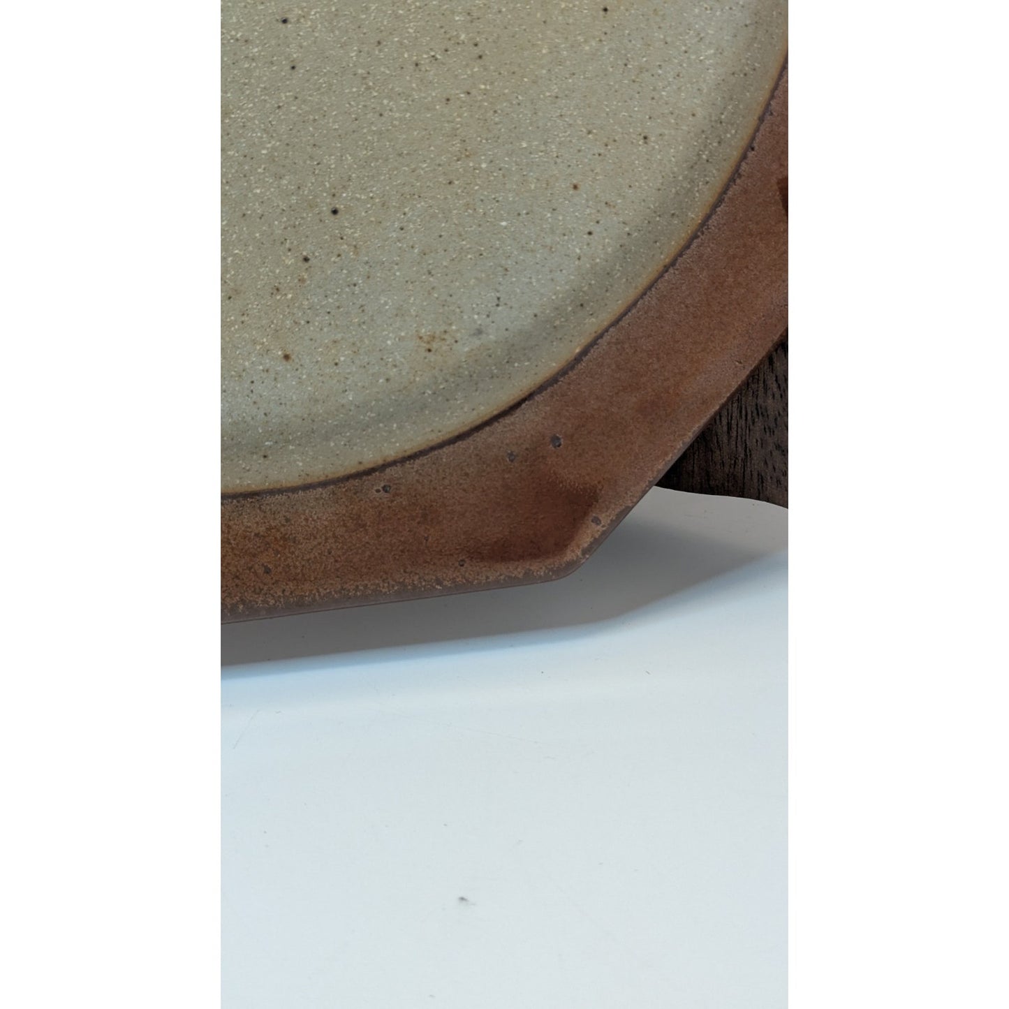 Vintage 1970s Portis Brown 10.75" Octagonal Plate Glazed Pottery Signed B