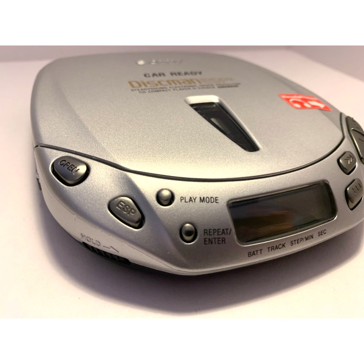 1999 Vtg Sony DE456CK Discman ESP2 Silver Portable Car Ready CD Player Tested