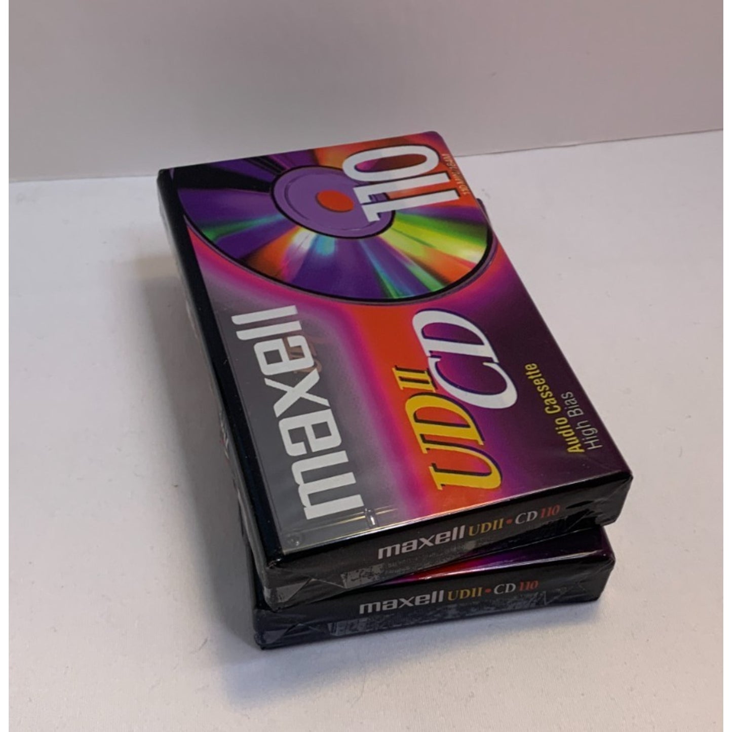 Lot of 2 Maxell UD II CD 110 High Bias Blank Audio Cassette Tapes NEW SEALED