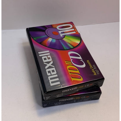 Lot of 2 Maxell UD II CD 110 High Bias Blank Audio Cassette Tapes NEW SEALED