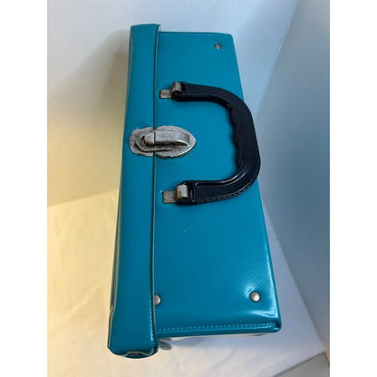 Vintage TURQUOISE Teal 1961 Ken And Ponytail Barbie Doll Carrying Case