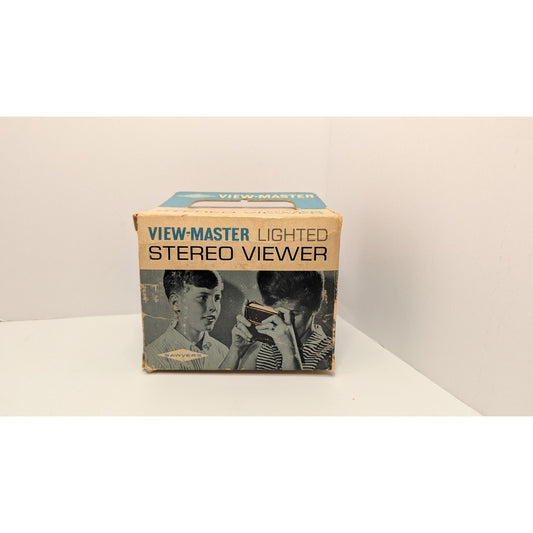 Working VTG Sawyer's View-Master Lighted Stereo Viewer No. 2026 w/ Box & Manual