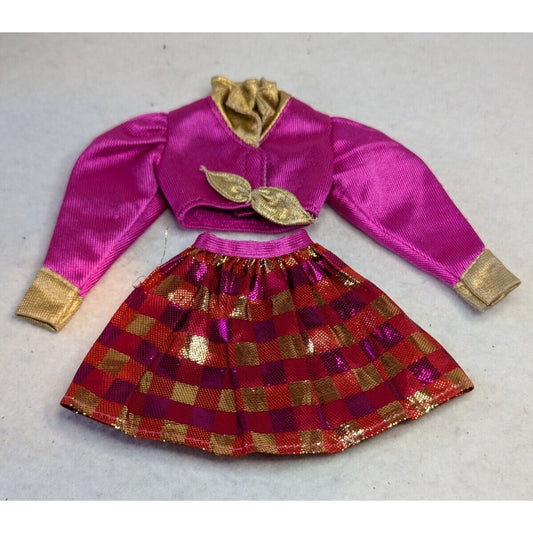 Vintage Barbie Sparkle Pretty Fashion Pack Mattel Pink & Gold Skirt with Blazer