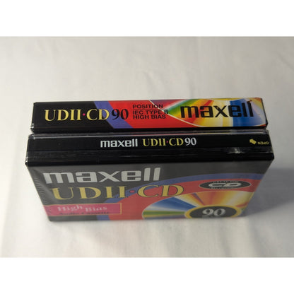2 Maxell UDII CD High Bias Audio Cassette 90 MIN /135m