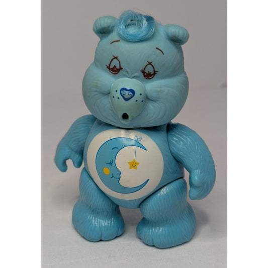Vintage 1983 CARE BEARS Bedtime Bear 3” Poseable Figure American Greeting Card