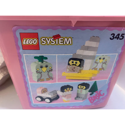 Vintage 1994 LEGO SYSTEM 345 Pink Building Set Basic For Her Incomplete