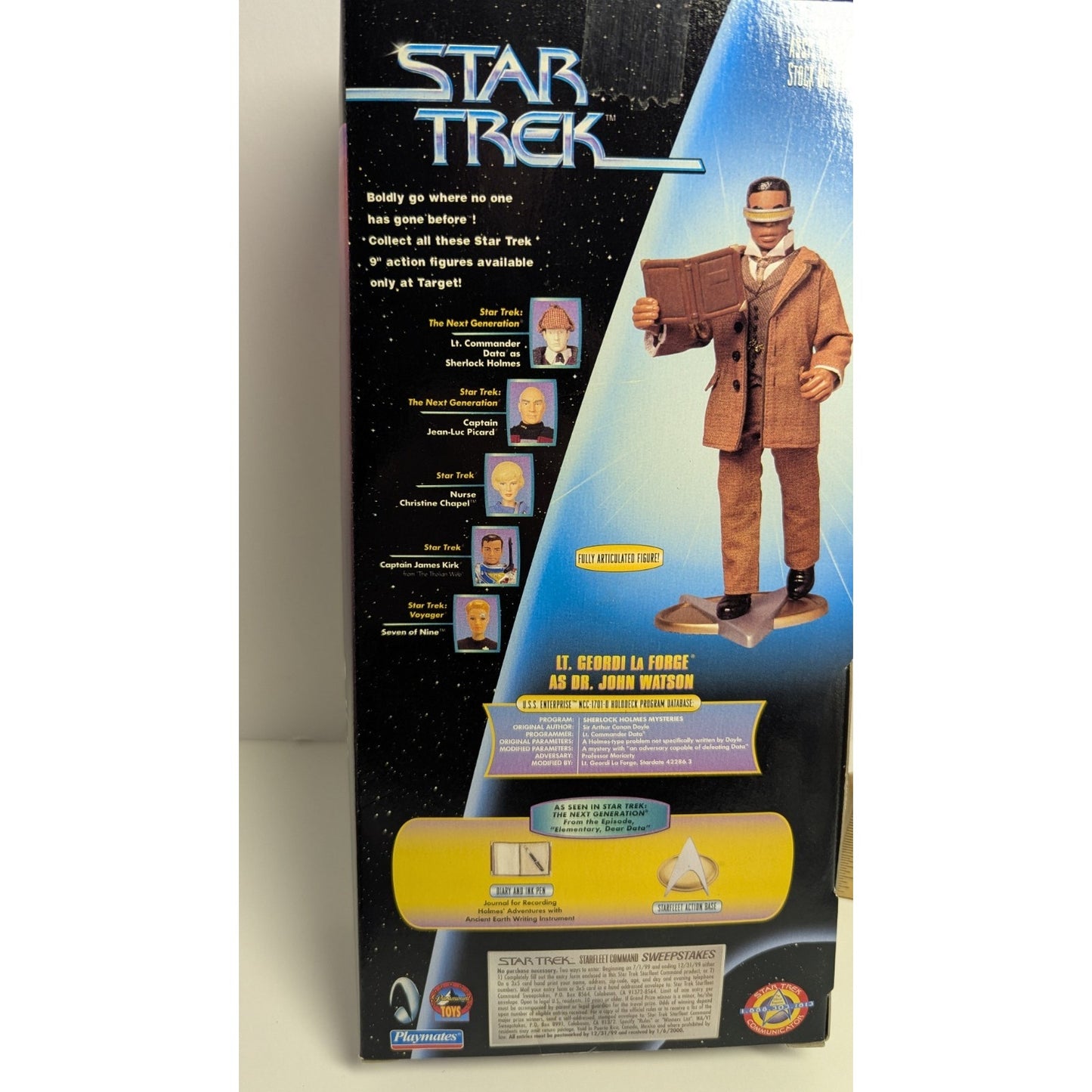 1999 Playmates Star Trek Lt. Geordi La Forge As Dr. John Watson Starfleet Comman