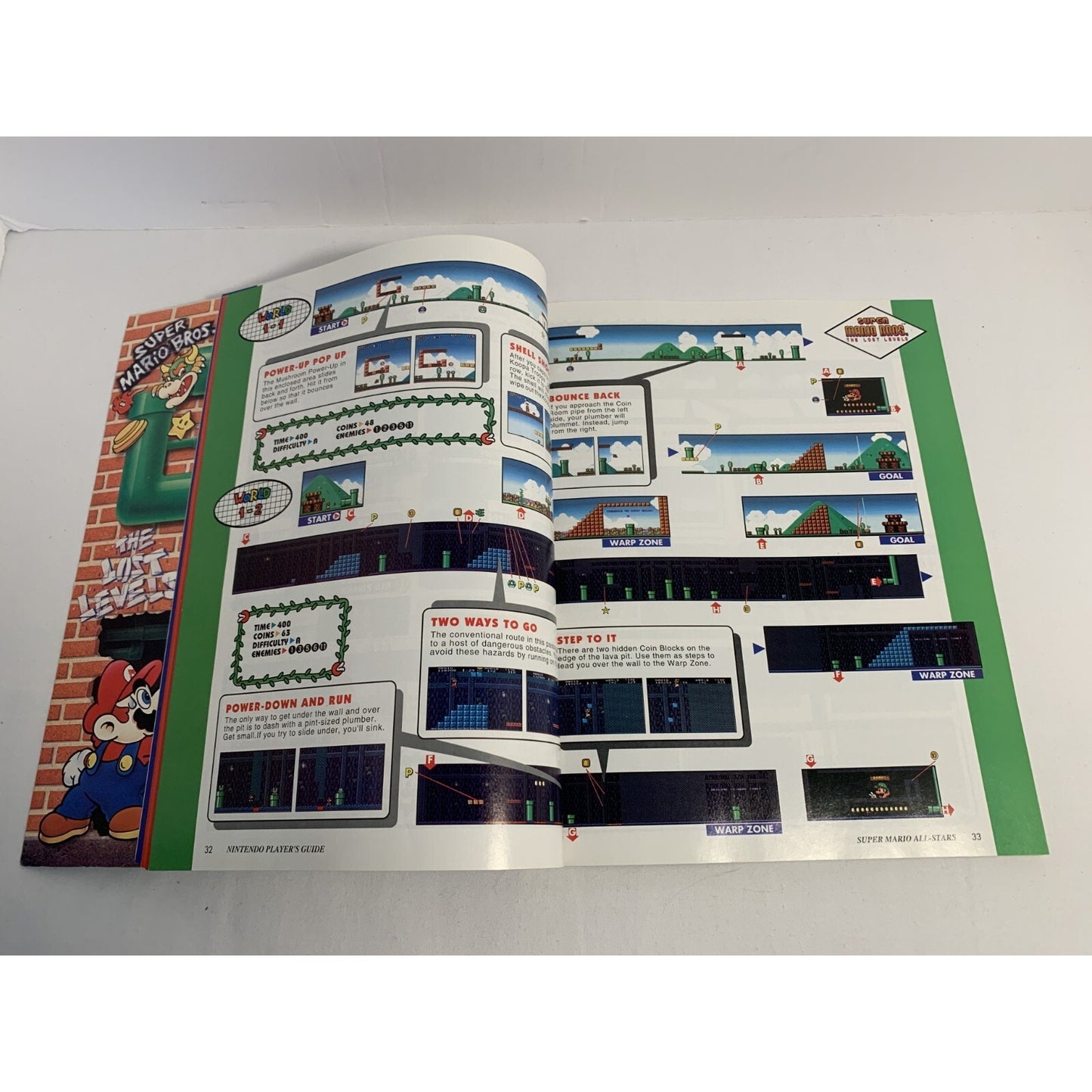 Original Super Mario Bros All-Stars Nintendo Player's Guide Book SNES