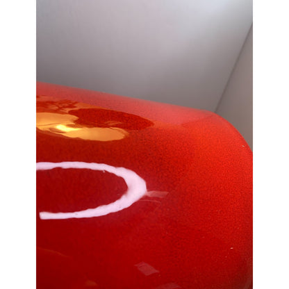 Mamma Ro Pottery Italy Red Set of 4 Canisters Wood Lids in Box New Old Stock