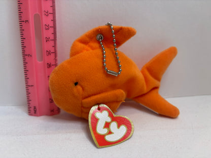 orange gold fish plush bag charm