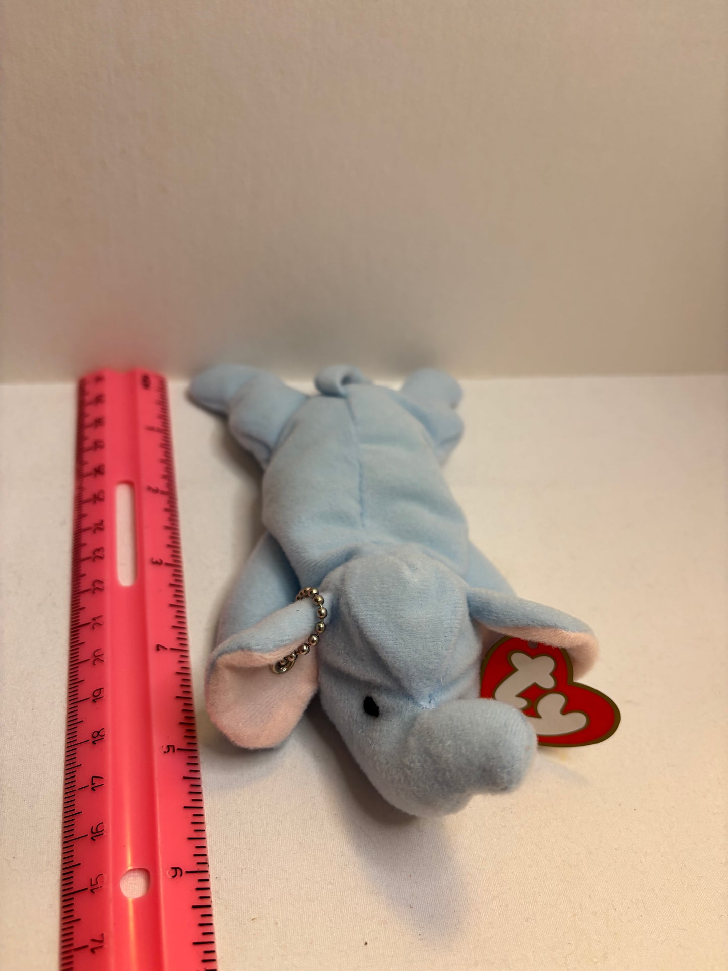 light blue elephant plush bag charm
