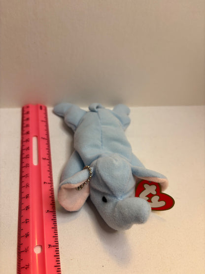 light blue elephant plush bag charm