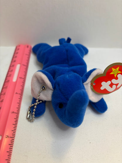 royal blue plush elephant bag charm