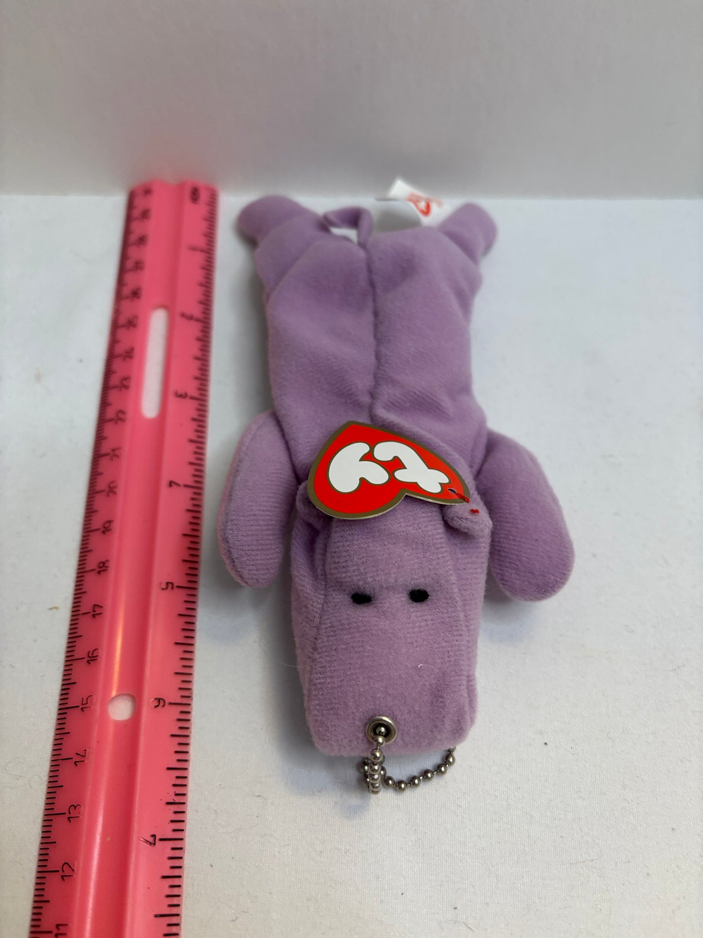 purple hippo plush bag charm