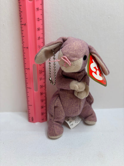 purple plush bunny bag charm